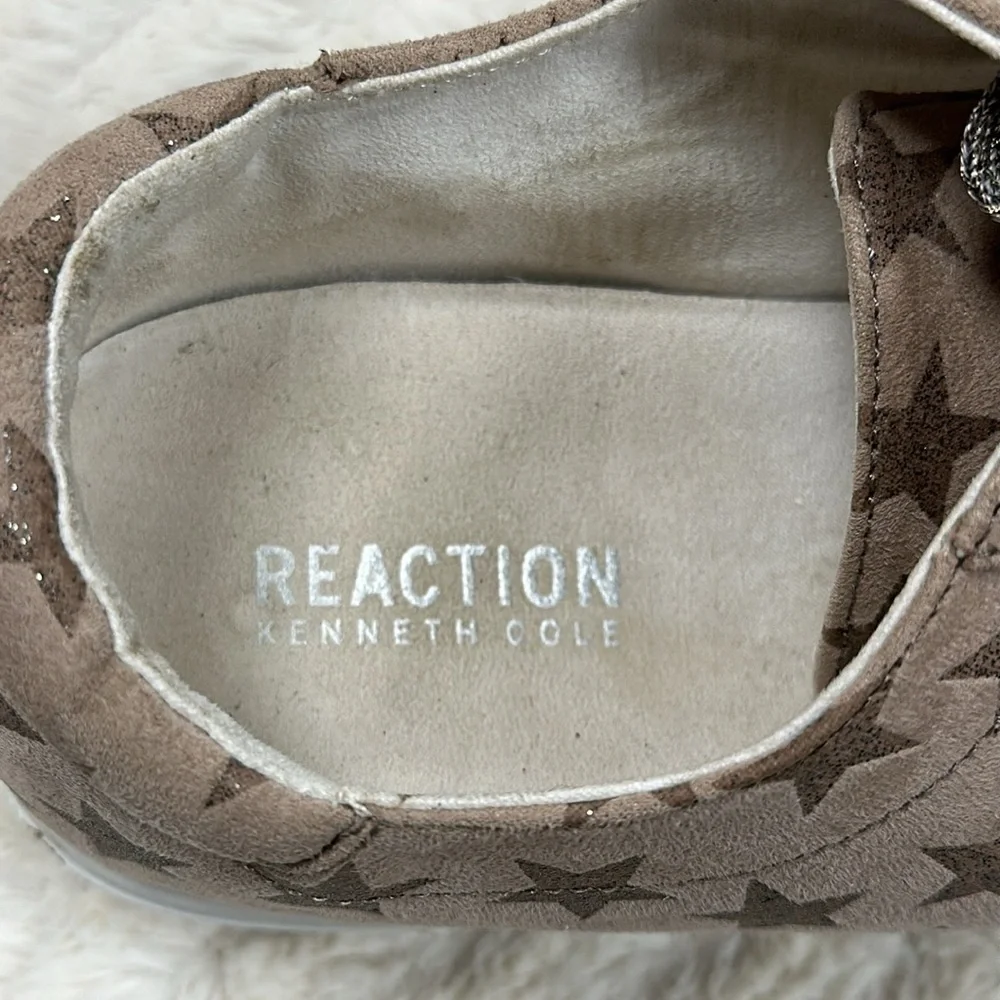 KENNETH COLE REACTION blush & bronze star Sneakers, Metallic Bronze Laces, 9.5M